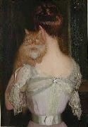 Lilla Cabot Perry Woman with a Cat china oil painting artist
